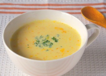 レンジで簡単！豆乳かぼちゃスープ